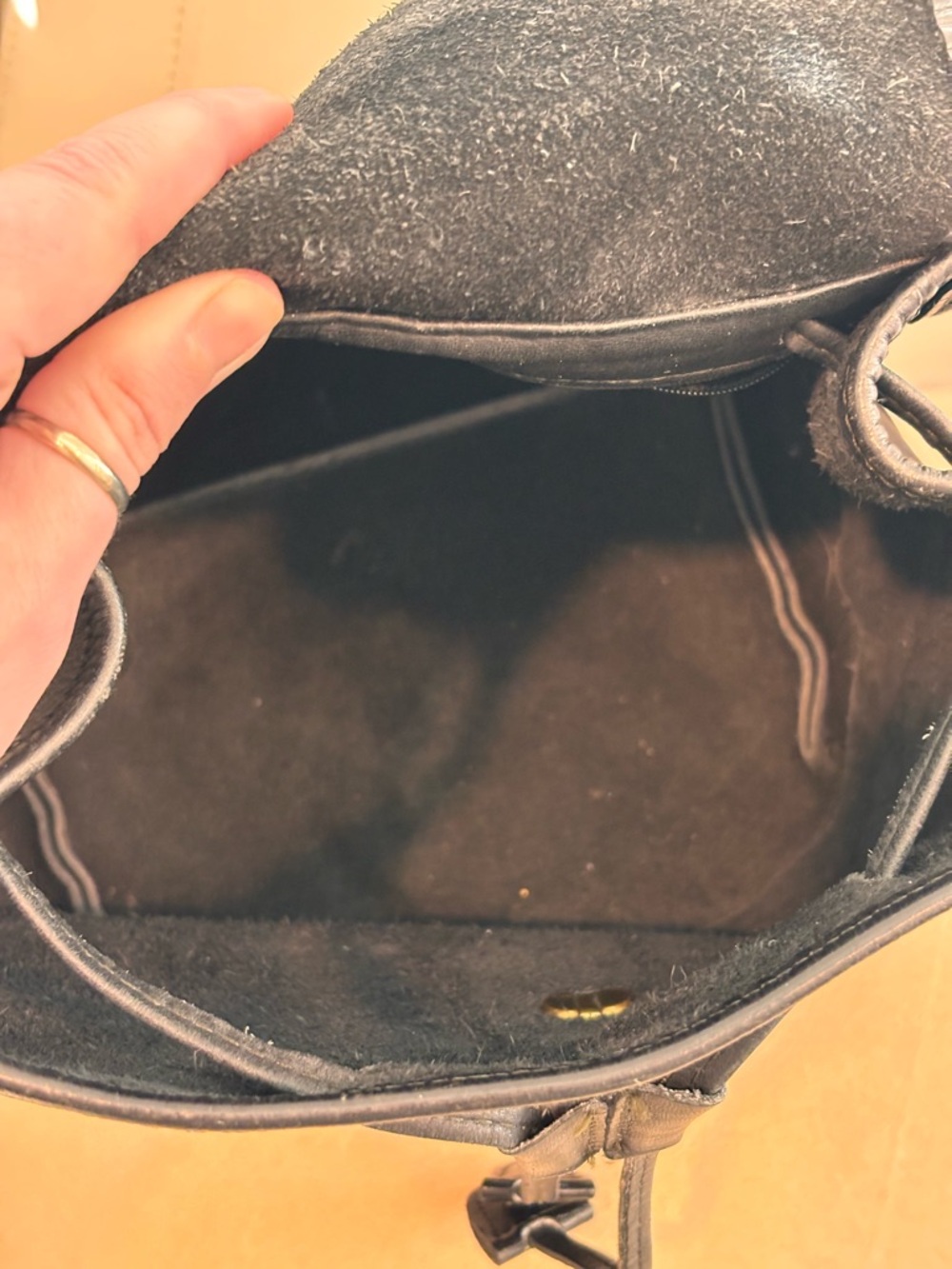 COACH 1997 Vintage Daypack Black Leather Mini Backpack with Gold Turnlock $695+ - Picture 11 of 16